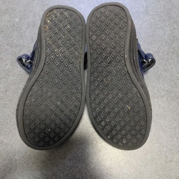 H&M patent leather shoes navy blue toddler girl size 7.5 dress mary jane bow - Picture 5 of 5